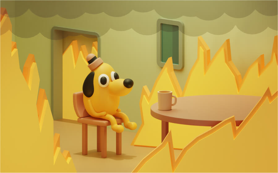 This Is Fine - 3D Model